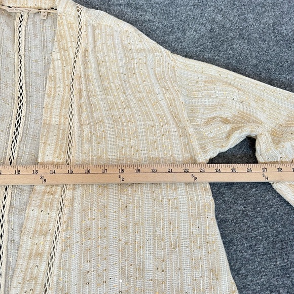 Soft Surroundings Cream Cardigan with Cable Knit and Dolman Sleeves - Picture 12 of 16